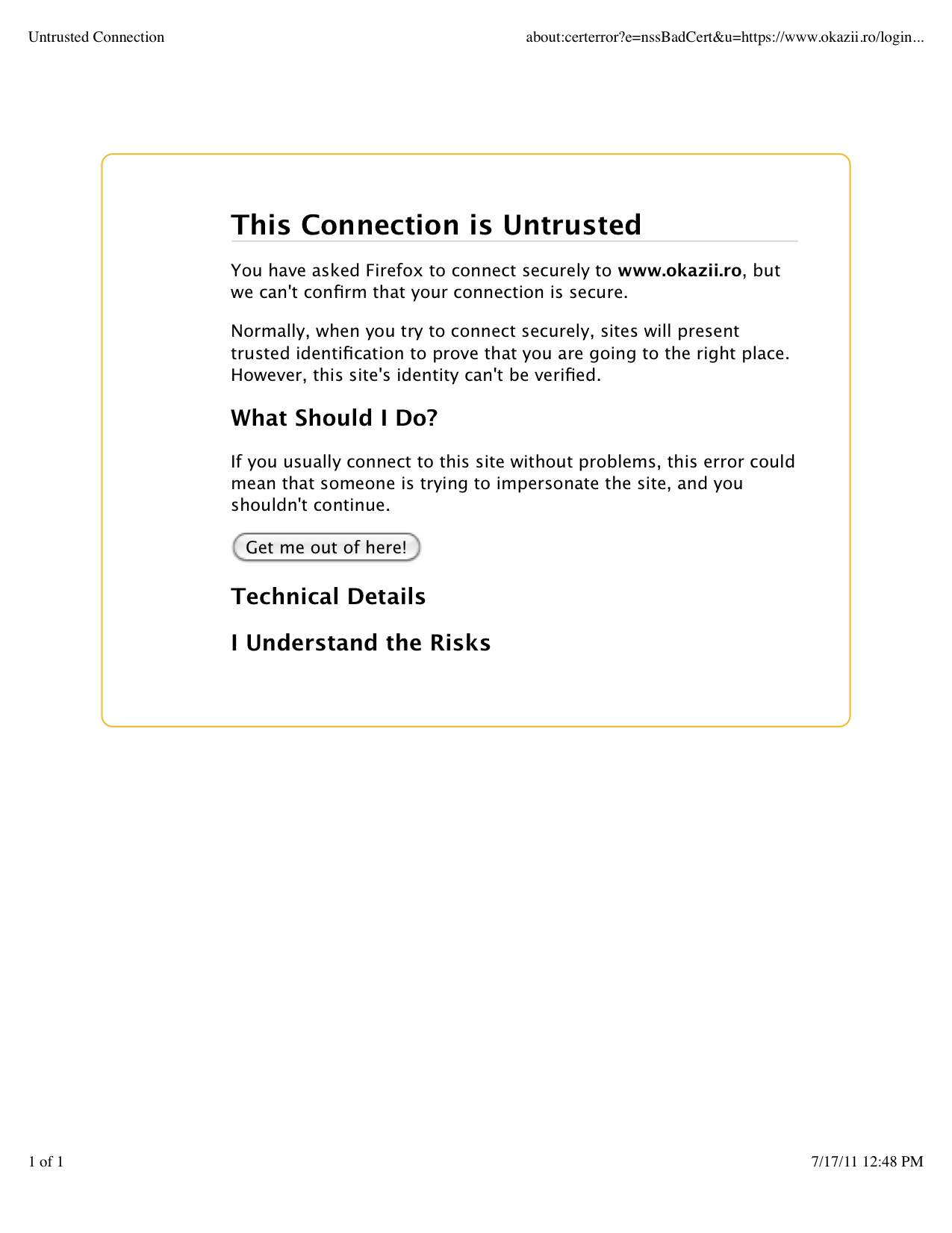 Preview of “Untrusted Connection”.jpg