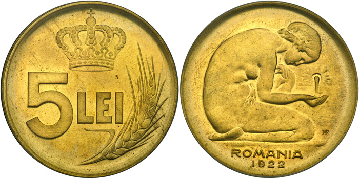1922 - 5 Lei - alama