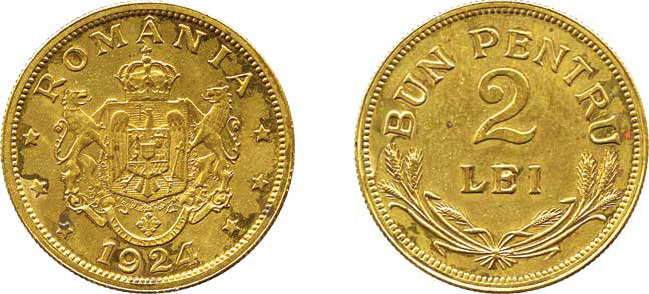 1924 - 2 Lei Bruxelles. - Epreuve en laiton - Frappe monnaie - Tranche striée. - Inédit. - 5.71g