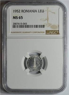1 leu 1952 - MS 65