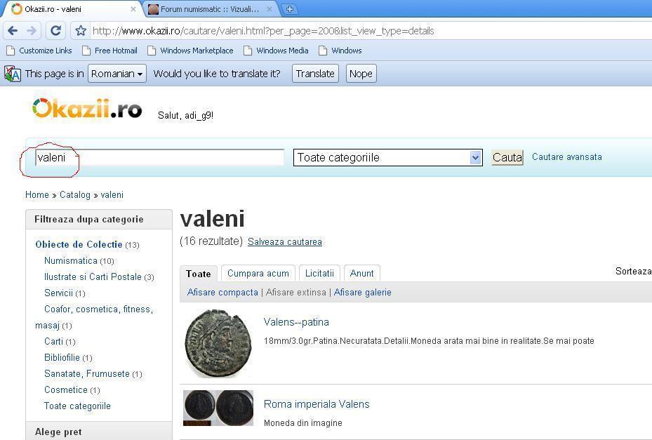 Cautarea dupa valeni da toate rezultatele pentru valens.